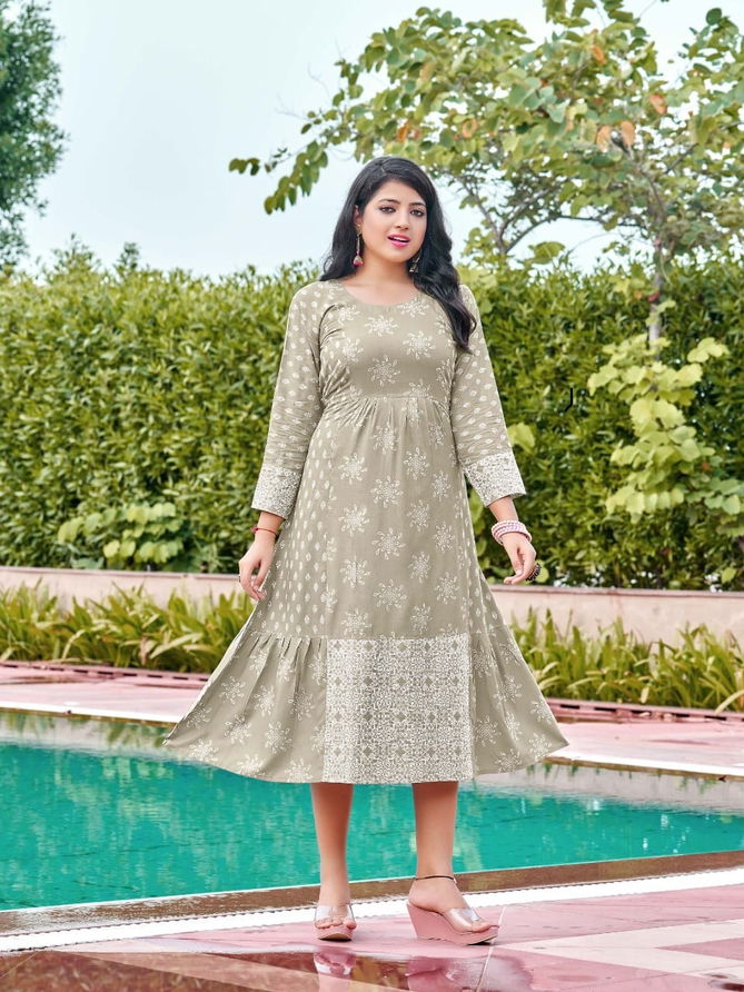 Kinti White Rose 1 Exclusive Wear Wholesale Kurti Collection